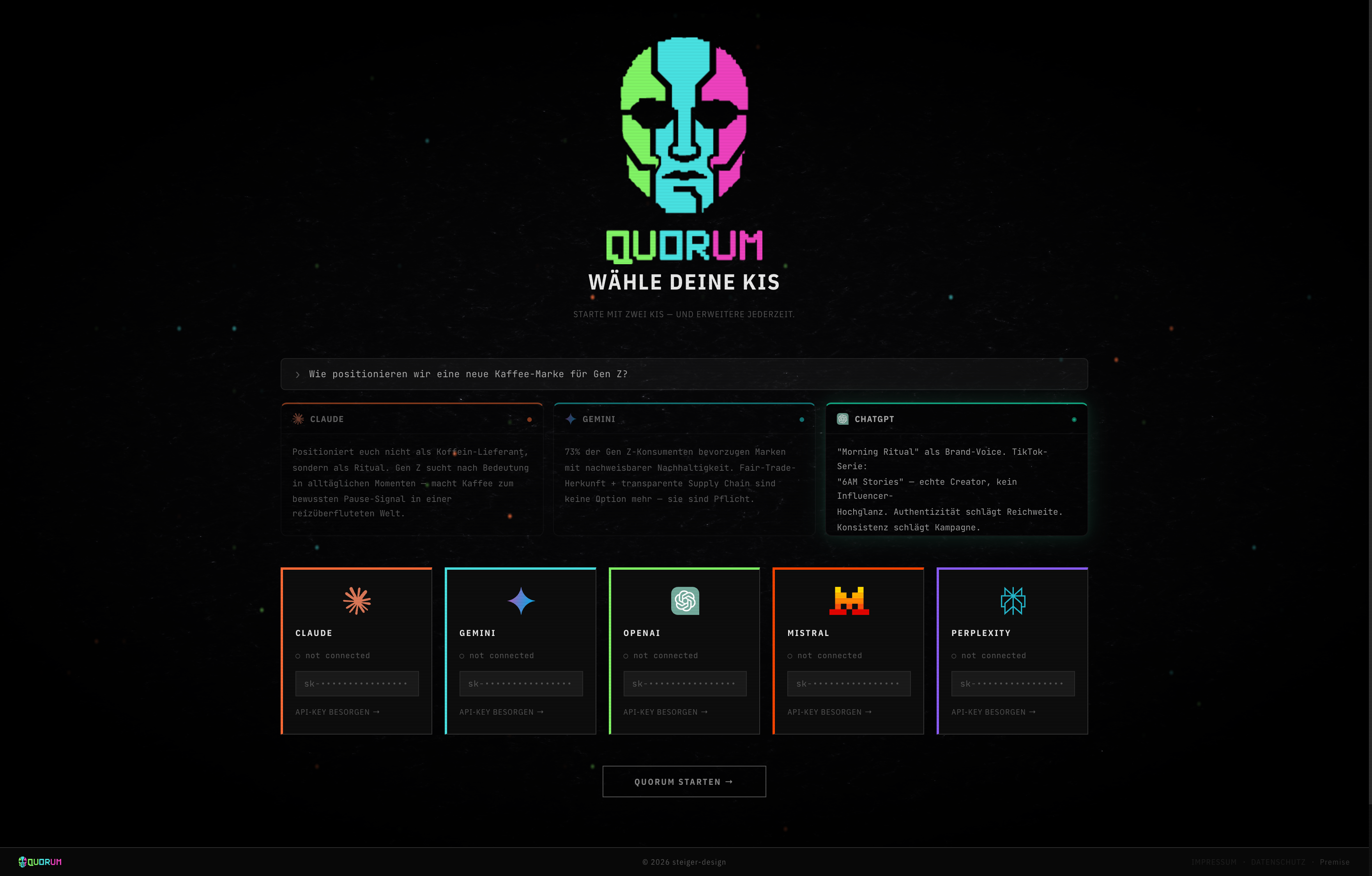 Quorum Landing Page
